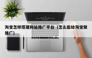 伊犁哈萨克淘宝怎样搭建网站推广平台（怎么能给淘宝做推广）